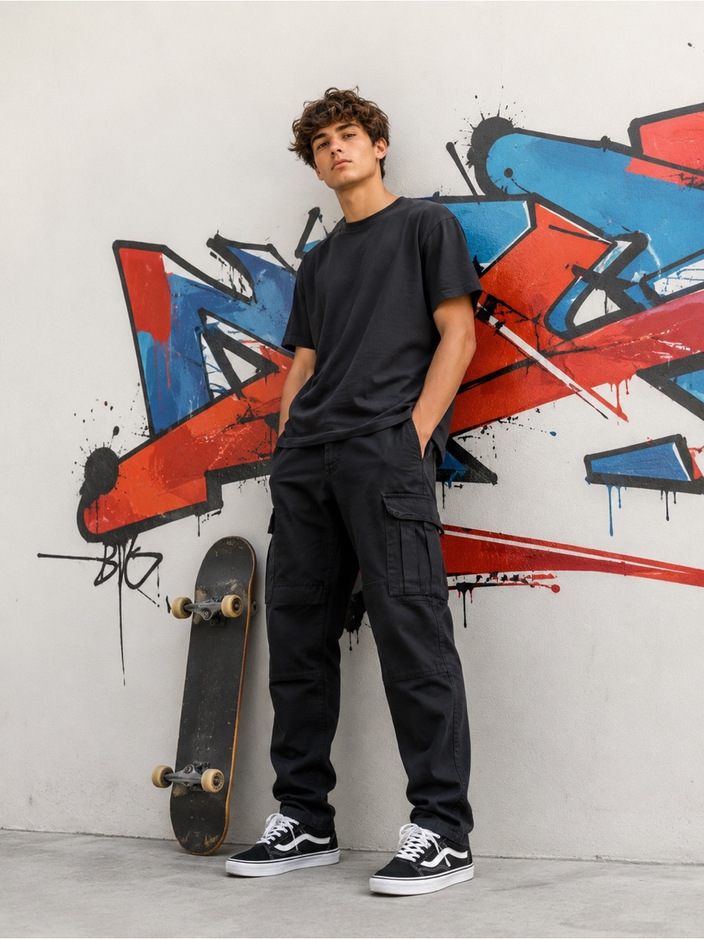 Empyre Black Men's Cargo Pants with Utility Pockets
